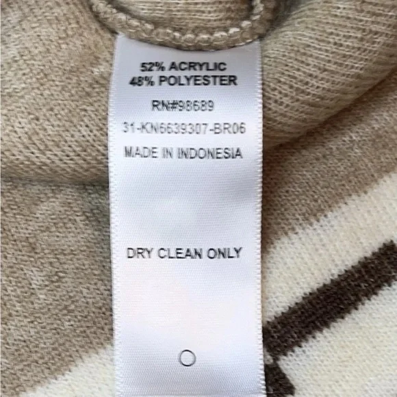 Todd Snyder Beige and Brown 1/4 Zip Sherpa Fleece Long Sleeve Sweater Zip Up